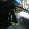 PL-65 Hydraulic Plate on 250 hp Saltwater Merc with Hydraulic steering CMC PL-65 jack plate up side view